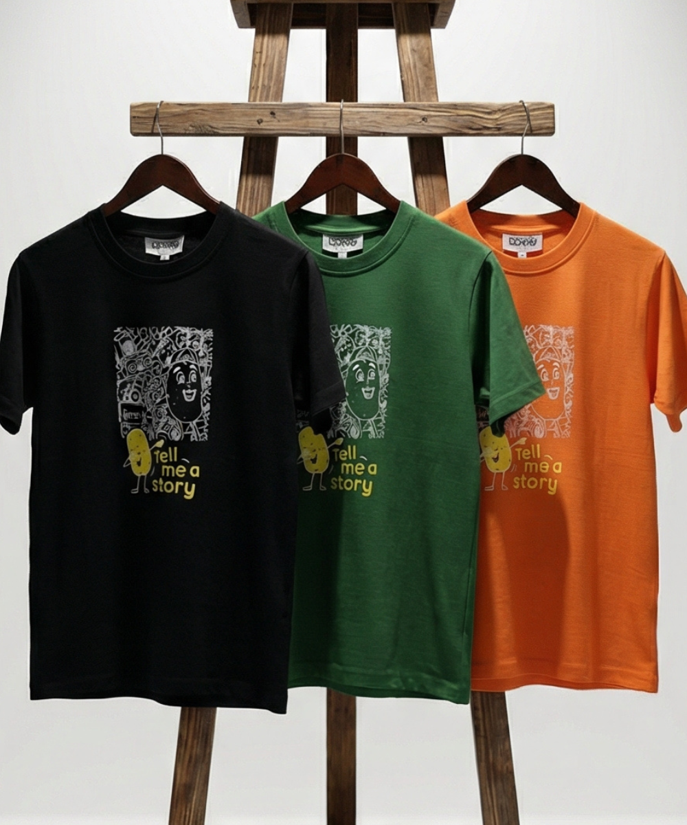Doodle Tee In Leafy Green