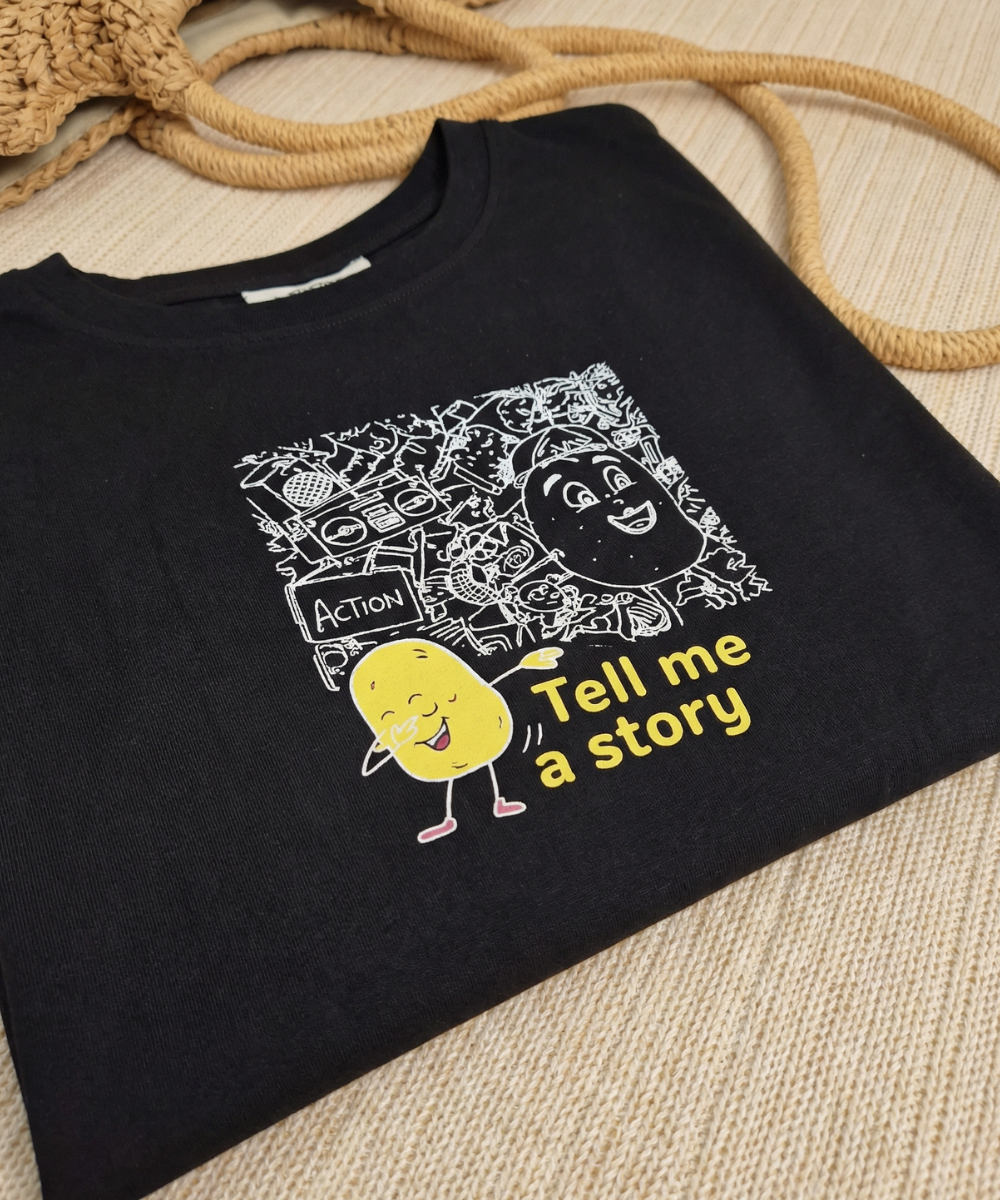 Doodle Tee In Deep Black