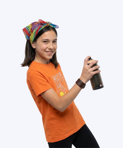 Doodle Tee In Sunset Orange