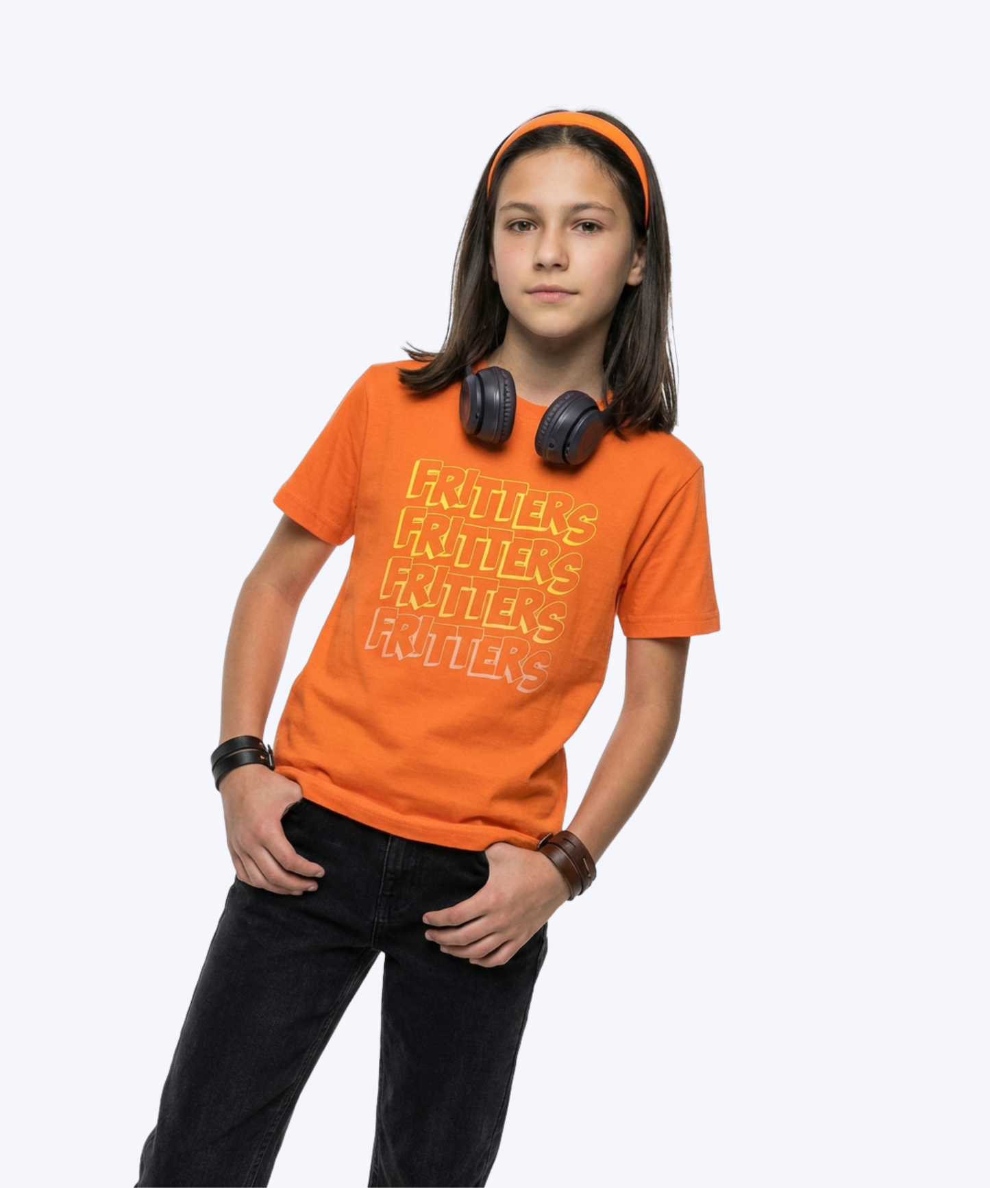 Layering Tee In Sunset Orange