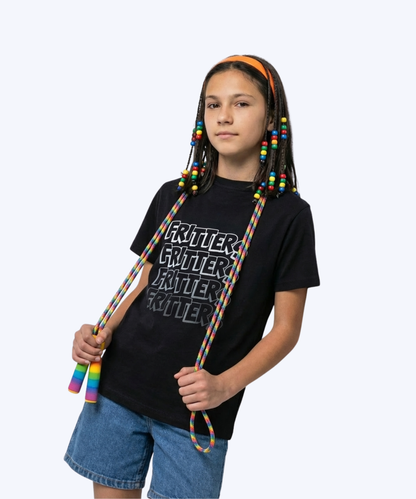 Layering Tee In Ink Spill Black