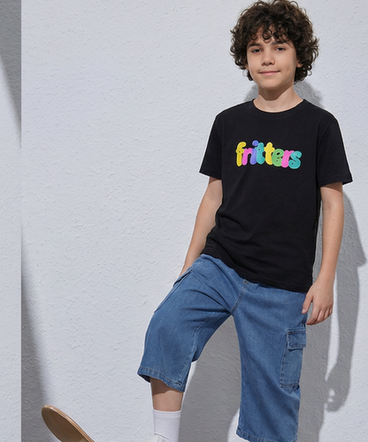 Color Pop Tee In Midnight Black