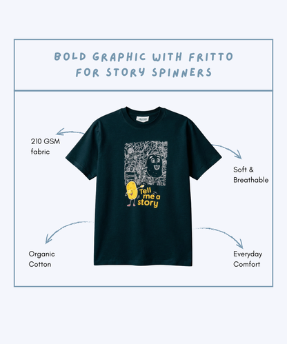 Doodle Tee In Deep Black