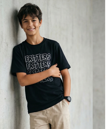 Layering Tee In Ink Spill Black