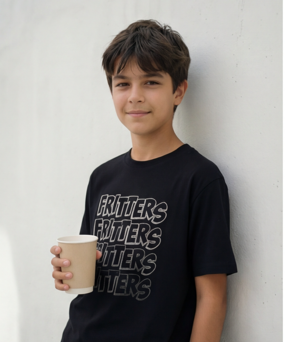 Layering Tee In Ink Spill Black