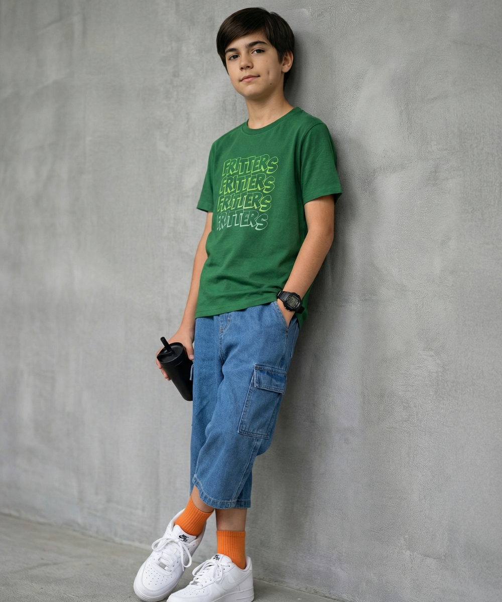 Layering Tee In Forest Tale Green