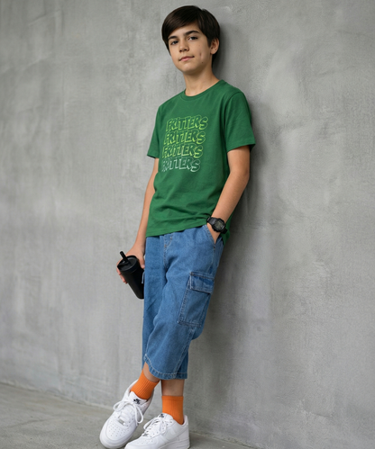 Layering Tee In Forest Tale Green