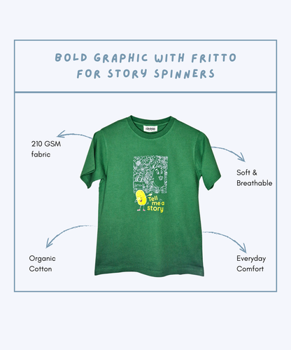 Doodle Tee In Leafy Green