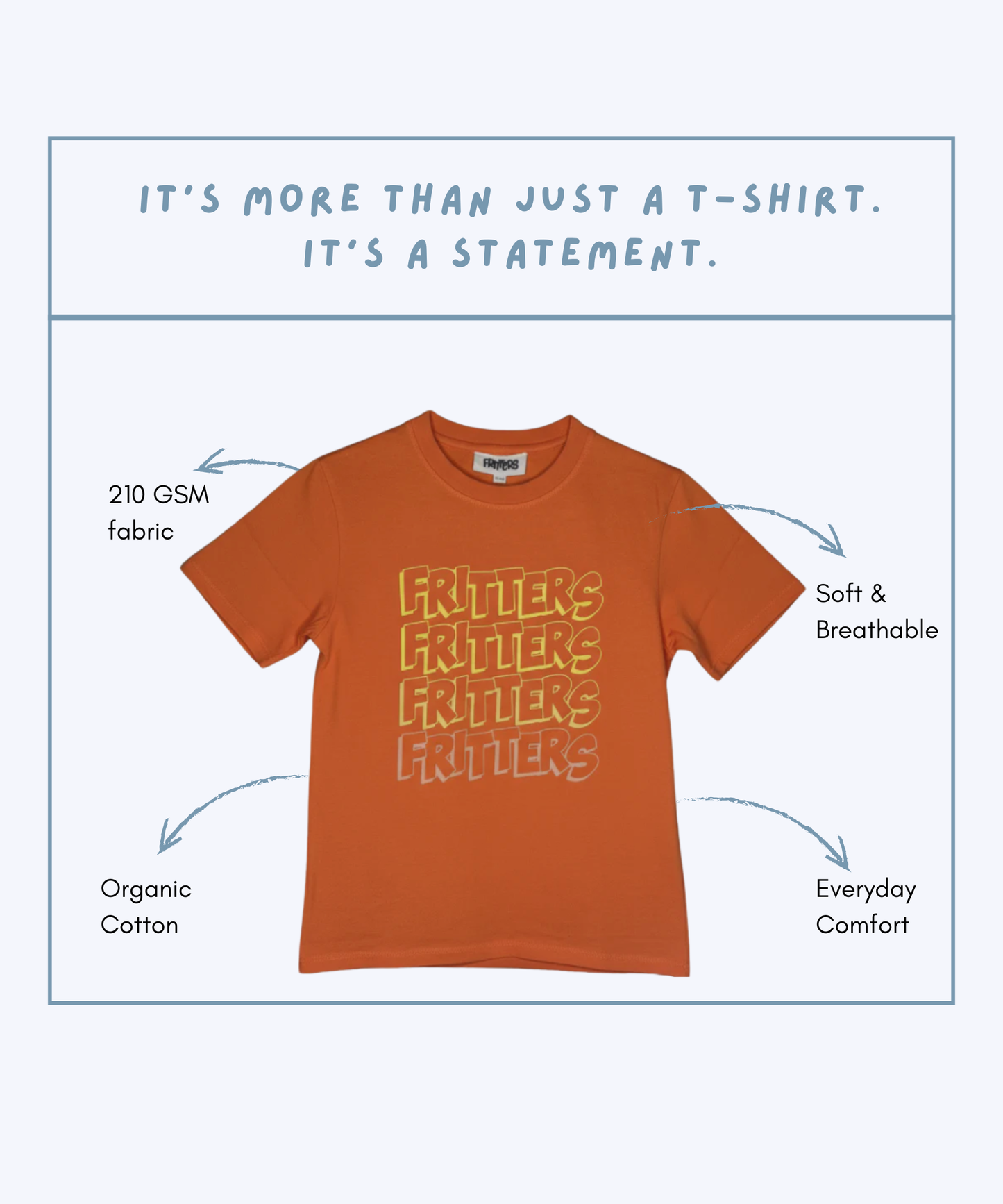 Layering Tee In Sunset Orange