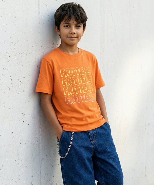 Layering Tee In Sunset Orange