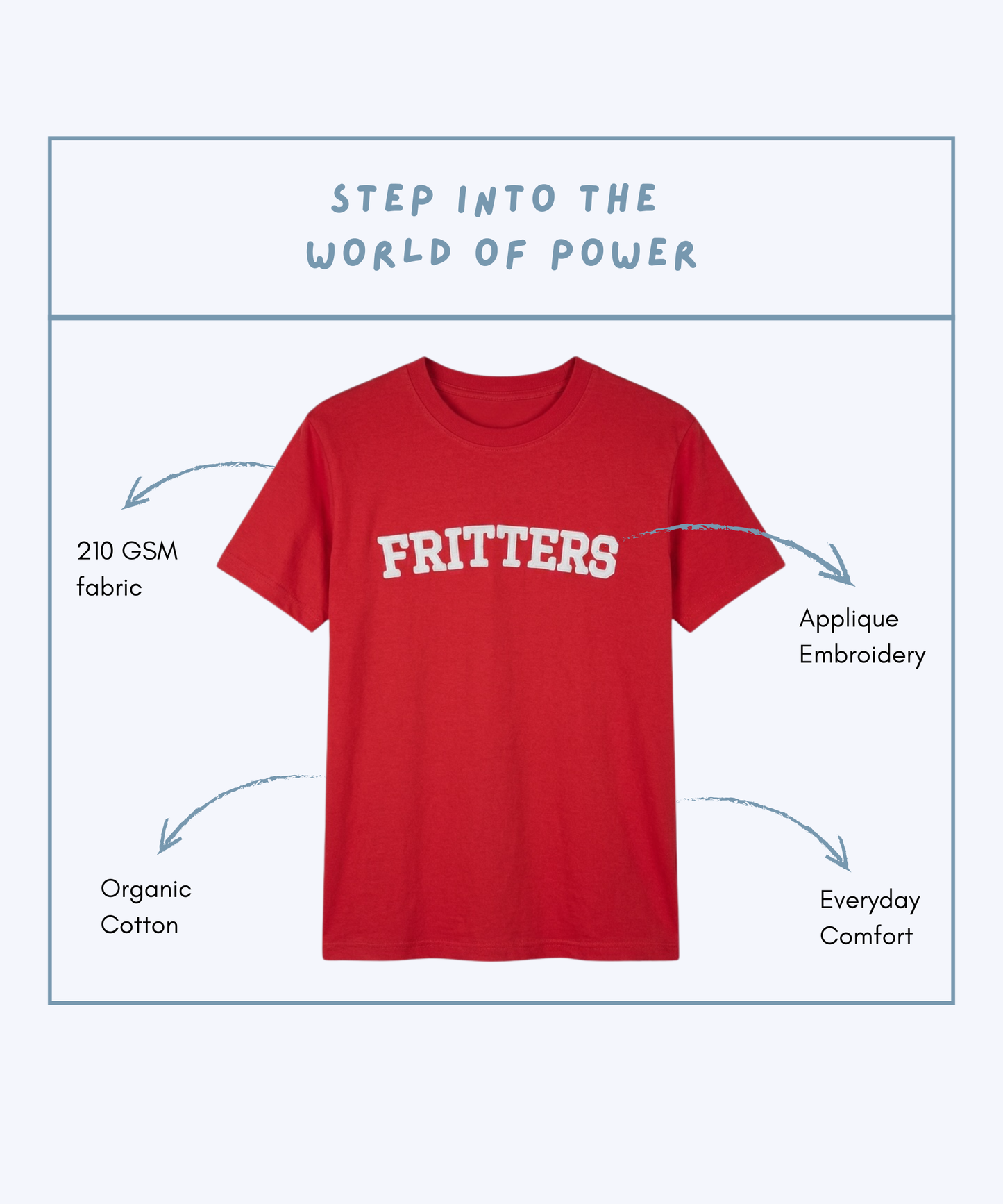 University Tee In Blood Red