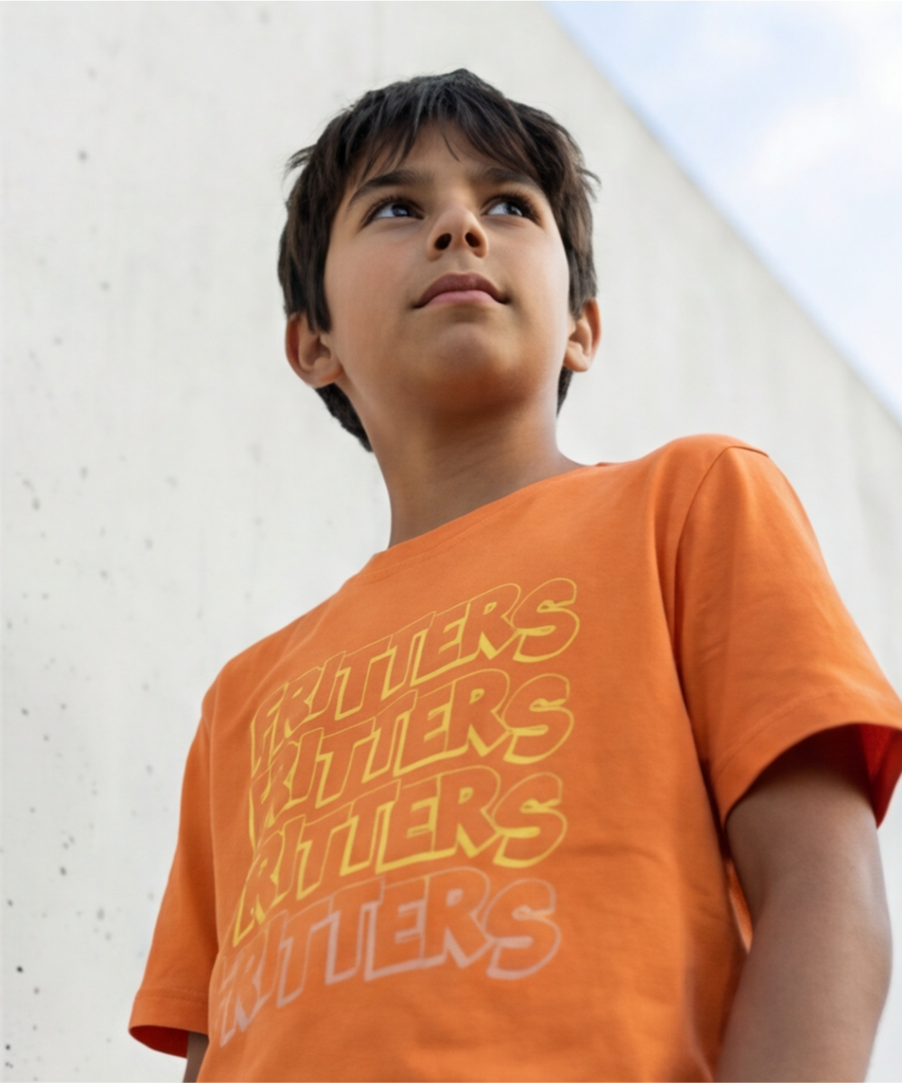 Layering Tee In Sunset Orange