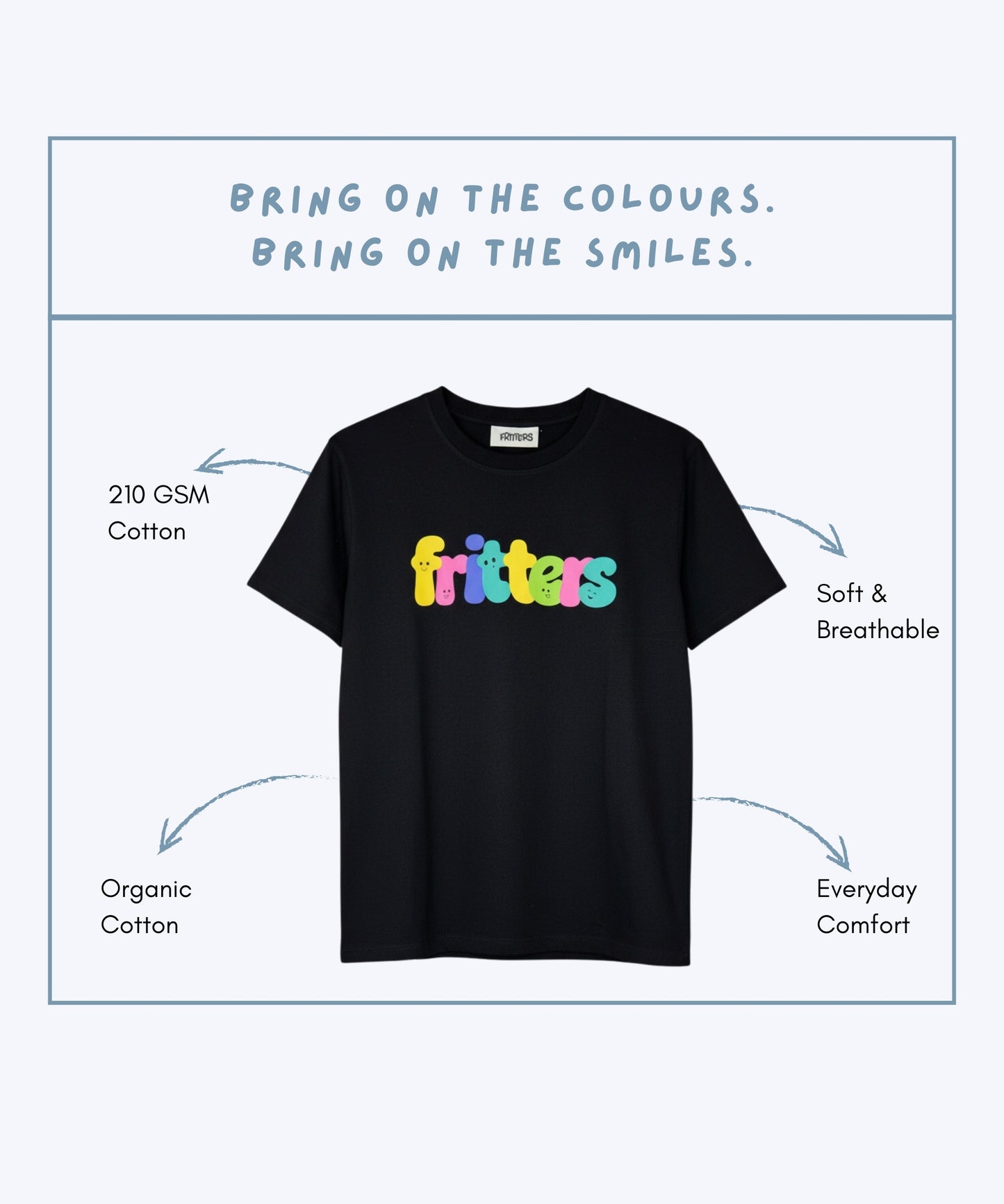 Color Pop Tee In Midnight Black