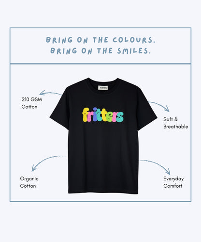 Color Pop Tee In Midnight Black