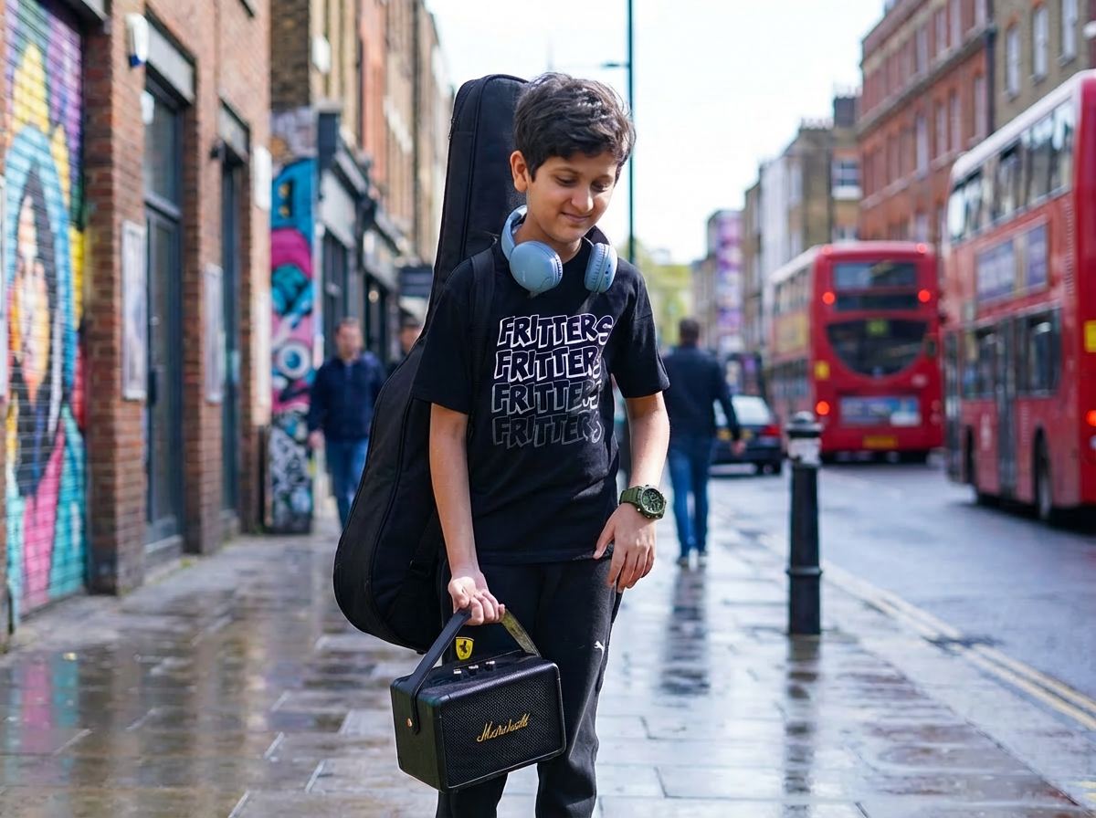 Layering Tee In Ink Spill Black