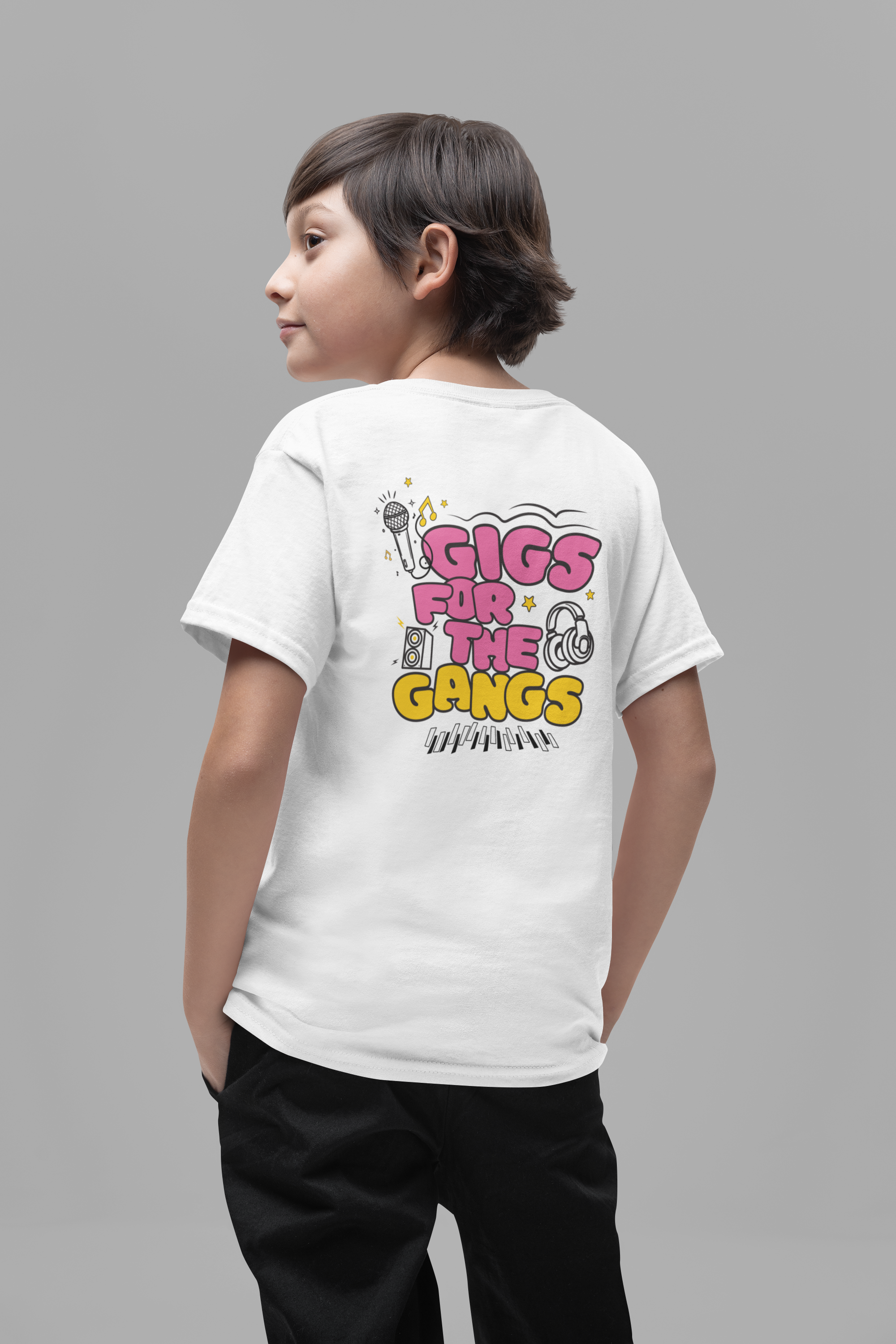 Kids Graphic T-Shirt – 'Gigs for the Gangs’