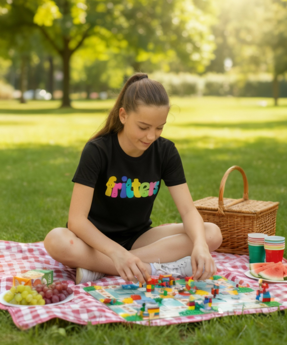 Color Pop Tee In Midnight Black