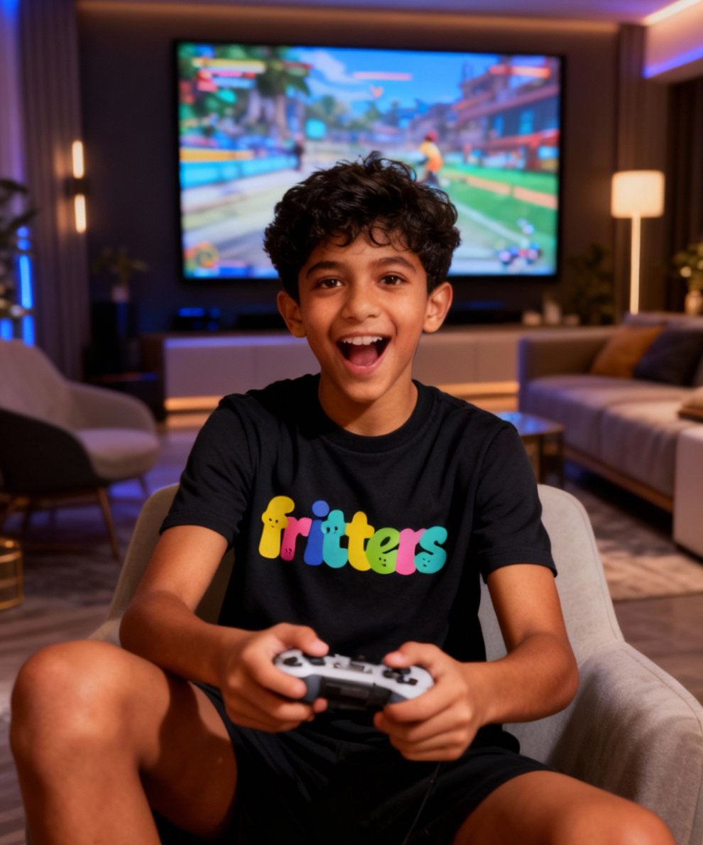 Color Pop Tee In Midnight Black