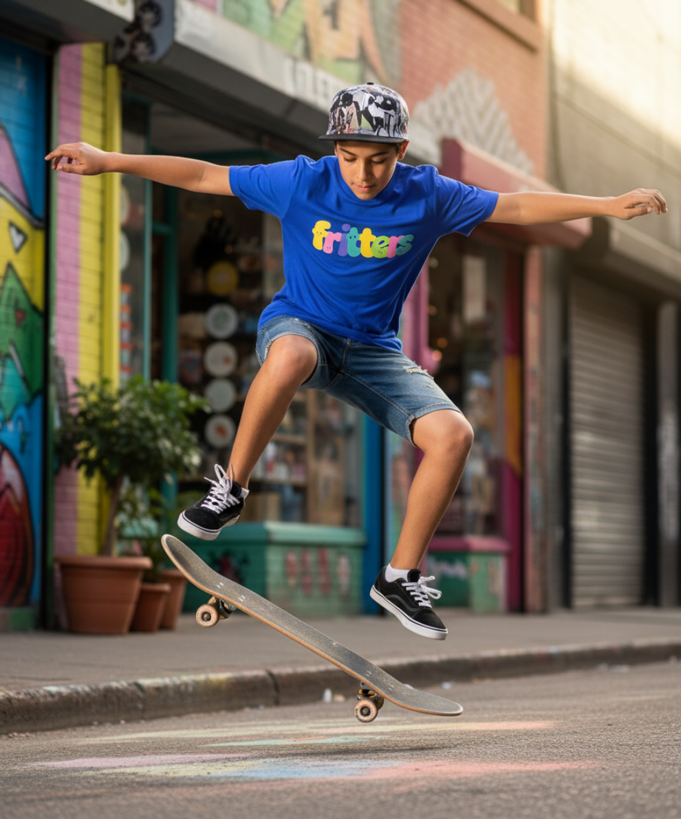 Colour Pop Tee In Ocean Blue