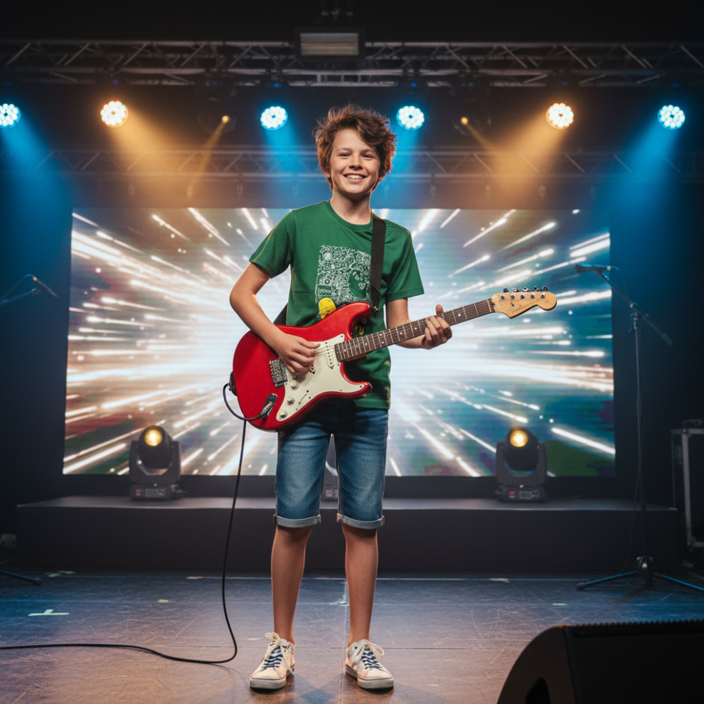 Doodle Tee In Leafy Green