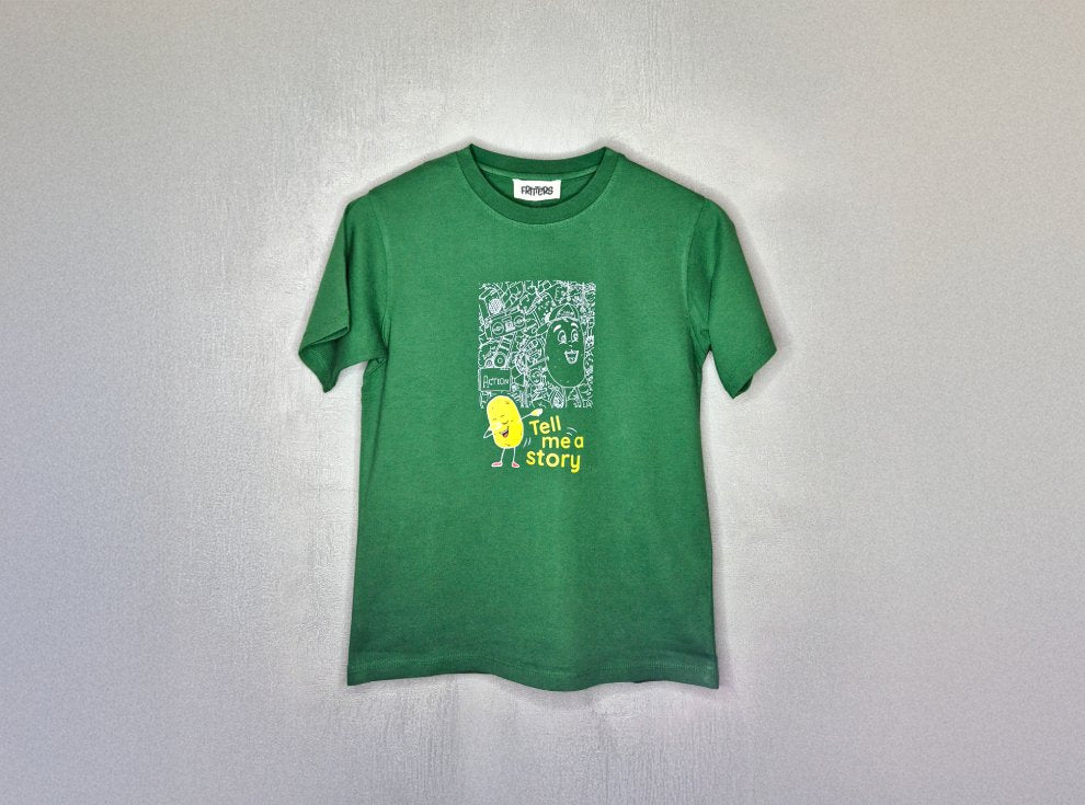 Doodle Tee In Leafy Green