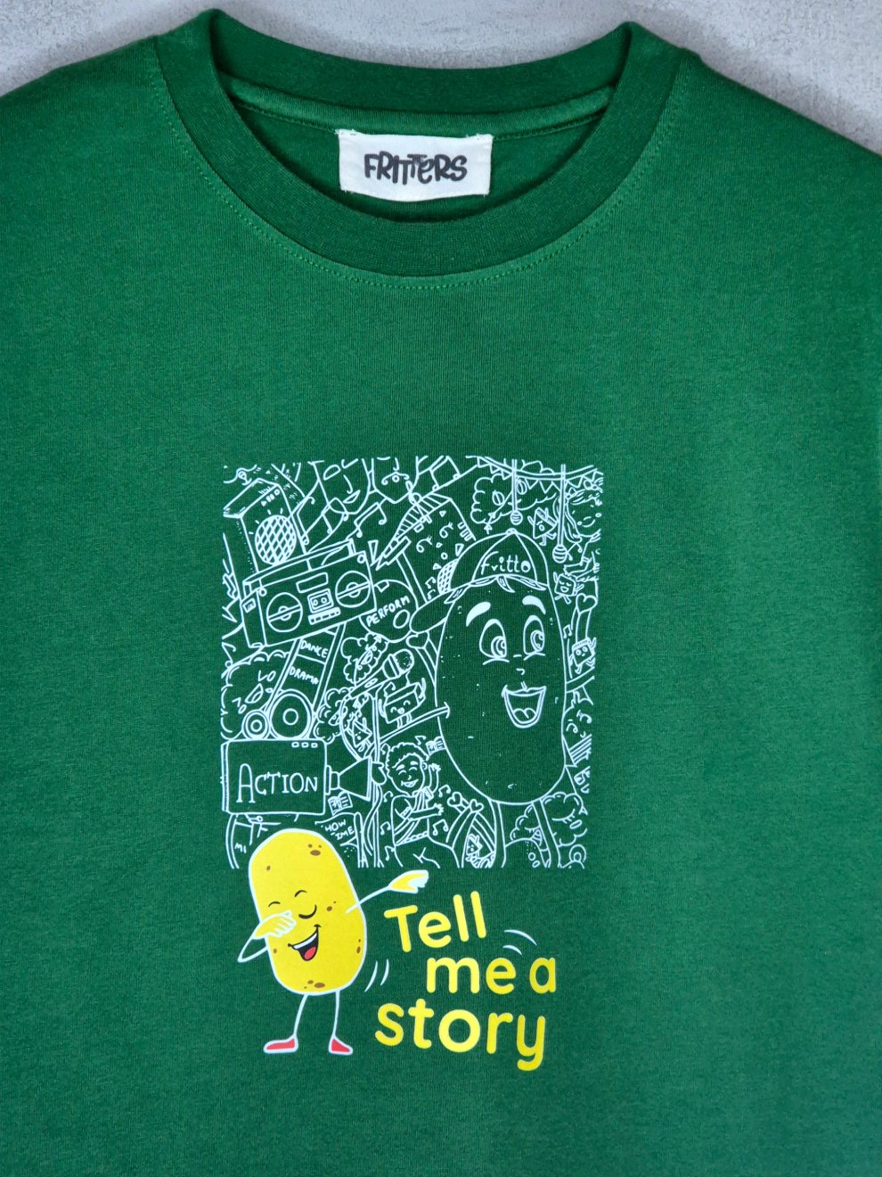 Doodle Tee In Leafy Green