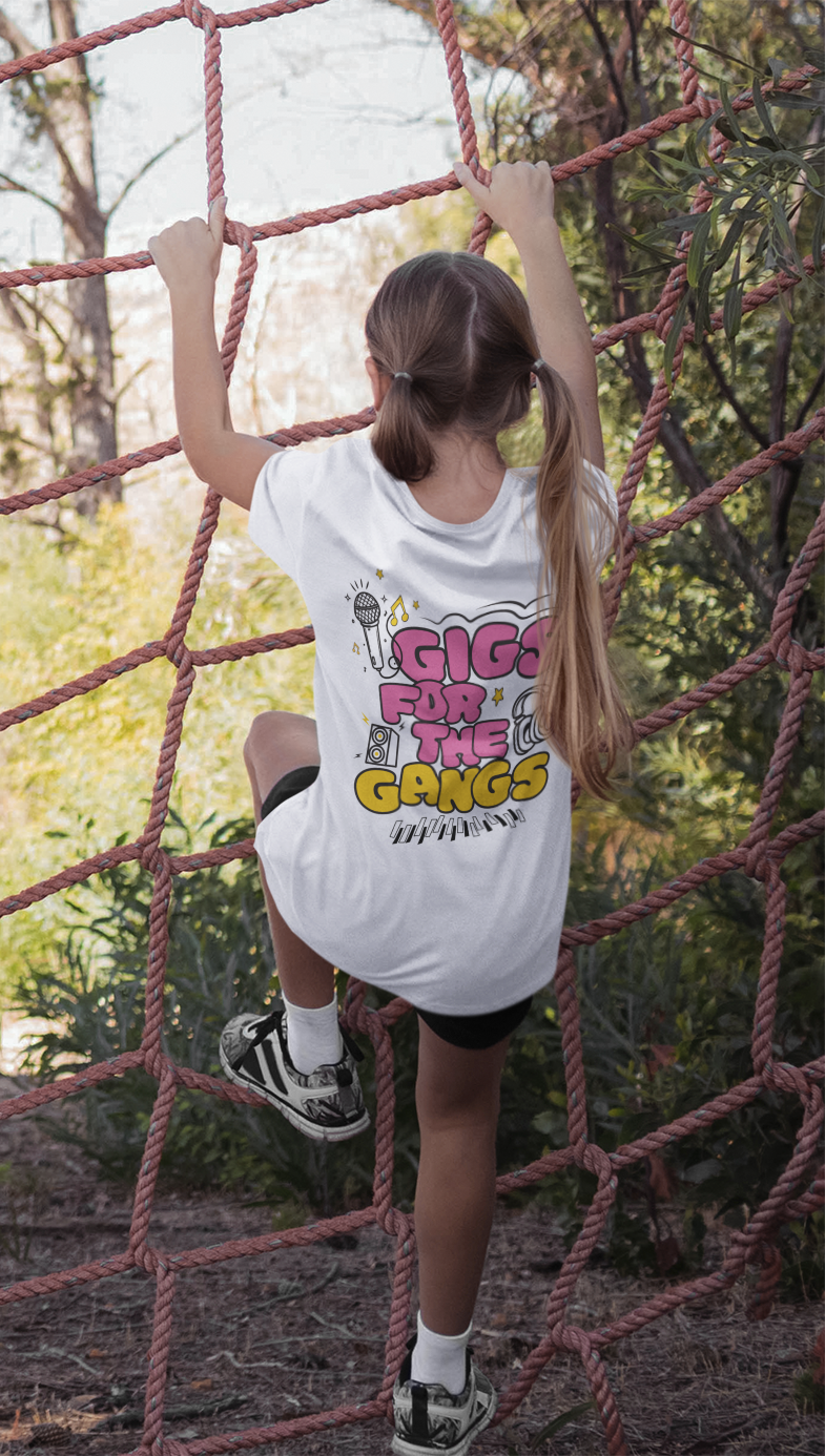 Kids Graphic T-Shirt – 'Gigs for the Gangs’