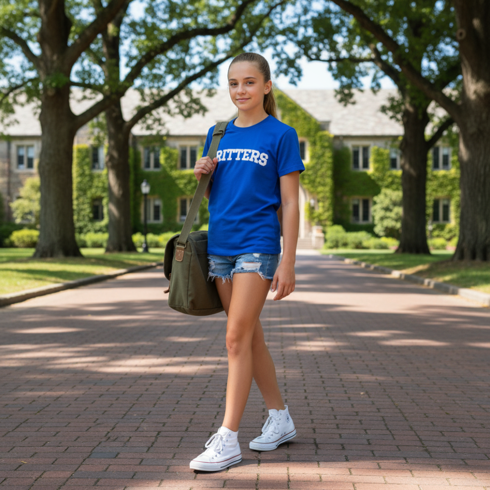 University Tee In Royal Blue