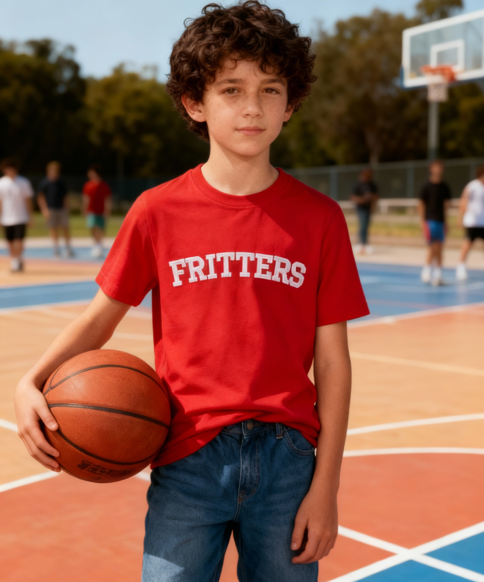 University Tee In Blood Red